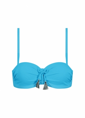 bandeau bikini aqua